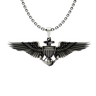 Aviator Wings Pendant in 925 sterling silver - front view of the detailed Naval Aviator insignia design