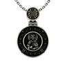 Divine Protection Pendant in 925 sterling silver, front view showing the detailed Orthodox Warrior Saint.