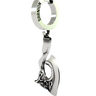 Gothic Reaper Earring in 925 sterling silver - front view showcasing the detailed Grim Reaper charm design.