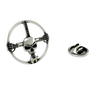 Mad Max Skull Pin in 925 sterling silver, front view of the iconic post-apocalyptic design.