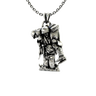 Military Hero Pendant in 925 sterling silver, showing a combat medic rescuing a wounded soldier.