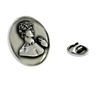 Silver Michelangelo's David Lapel Pin in 925 sterling, showing the iconic bust from the Renaissance statue.