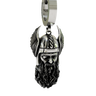 Viking Warrior Earring in 925 sterling silver - front view showcasing the detailed Norse god face and winged helmet