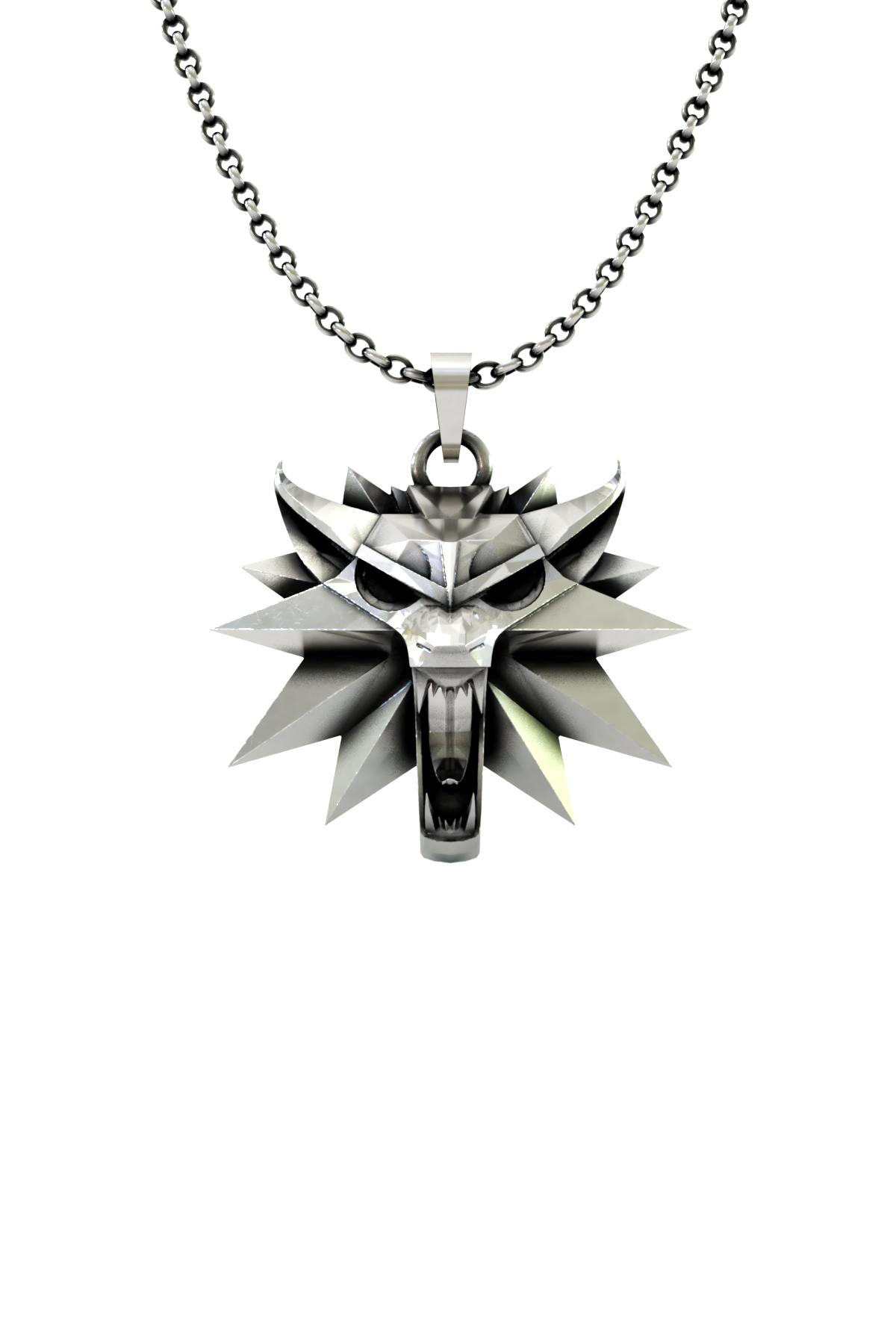 Witcher Wolf School Star Medallion 925 Sterling Silver Fandom