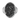 Top view of 925 sterling silver textured signet ring displaying deep oxidized craters and raw organic surface design.