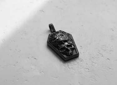 Silver Lion Skull Pendant