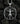 925 sterling silver Vitruvian Man pendant featuring da Vinci art design on black background