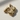 Bicep Dumbbell Pendant, gold vermeil, top angle product photo