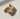 Bicep Dumbbell Pendant, gold vermeil, top angle product photo