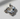Bicep Dumbbell Pendant, polished silver, top angle product photo