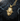 Gold vermeil variant of wolf and ram pendant displaying curved horns and predator design details