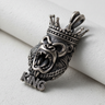 Silver Gorilla Pendant featuring a roaring expression, detailed crown, and iced-out KING lettering on a white background.