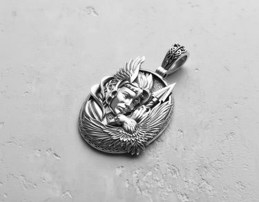 Black Rhodium Silver Valkyrie Pendant