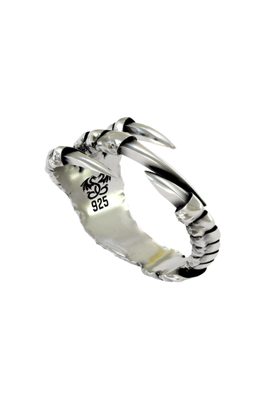 Silver Dragon Claw Ring