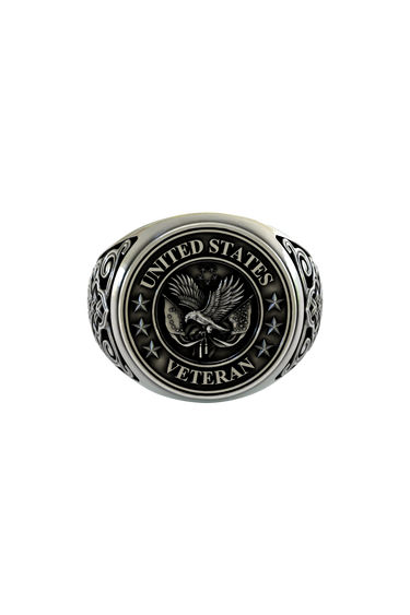 Silver USA Veteran Ring