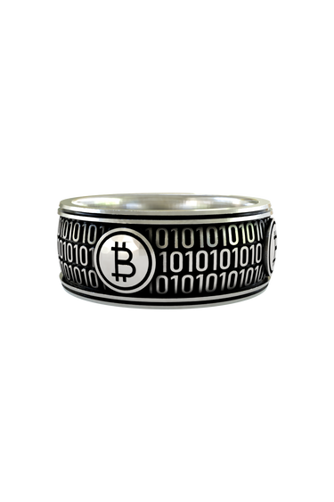 Silver Bitcoin Code Ring