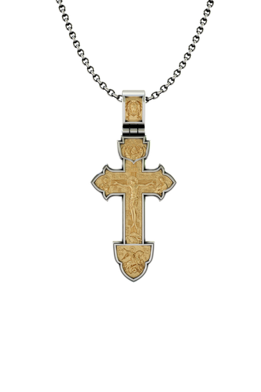 Silver Orthodox Cross Pendant