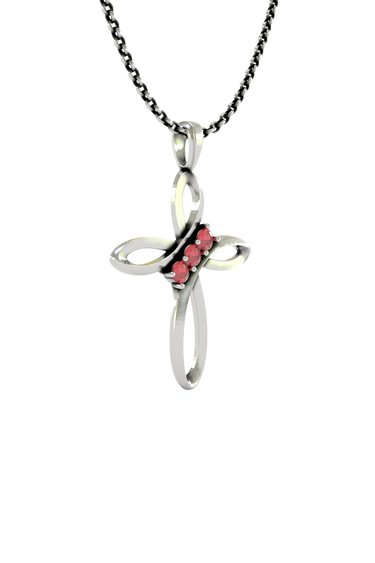 Silver Infinity Cross Pendant