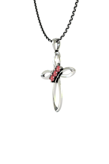 Silver Infinity Cross Pendant