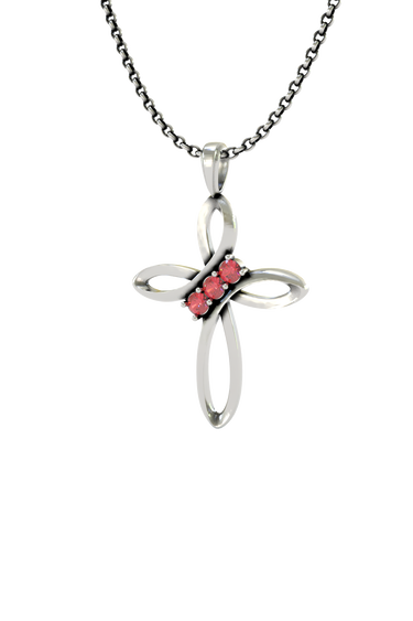 Silver Infinity Cross Pendant