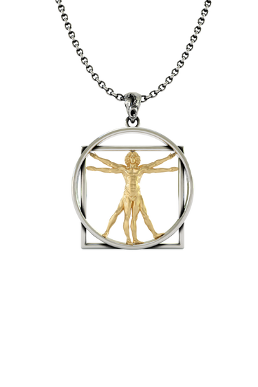 Silver Vitruvian Sterling Silver Pendant