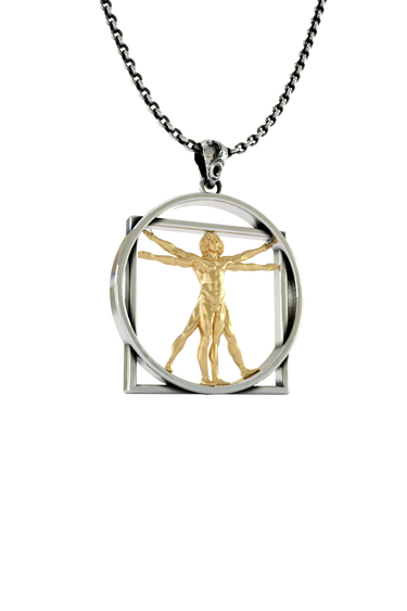 Silver Vitruvian Sterling Silver Pendant