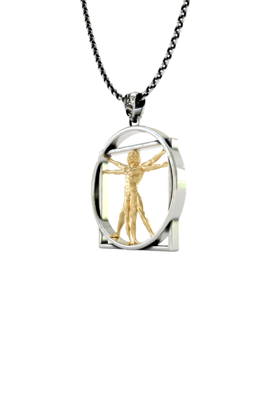Silver Vitruvian Sterling Silver Pendant