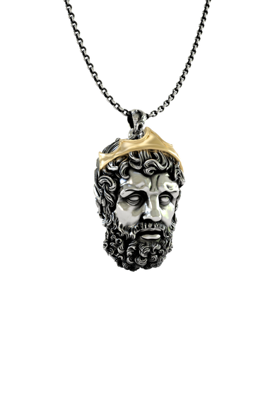 Silver Jesus Crown of Thorns Pendant