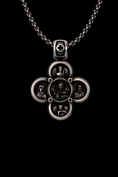 Silver Orthodox Cross Pendant