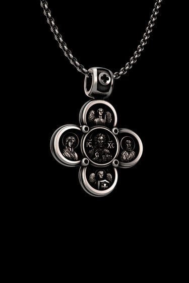 Silver Orthodox Cross Pendant