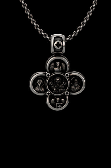Silver Orthodox Cross Pendant