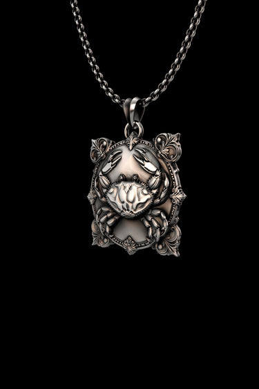 Silver Crab Pendant