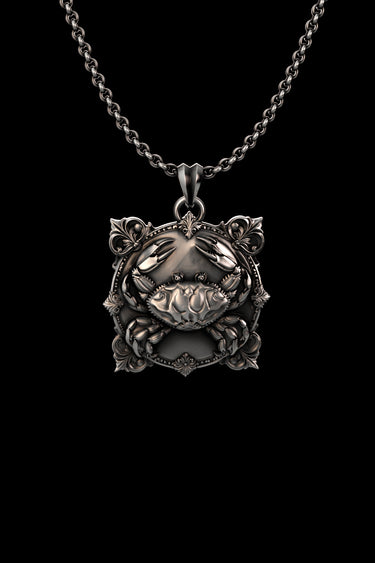 Silver Crab Pendant