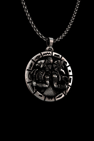 Silver Anubis and Horus Pendant