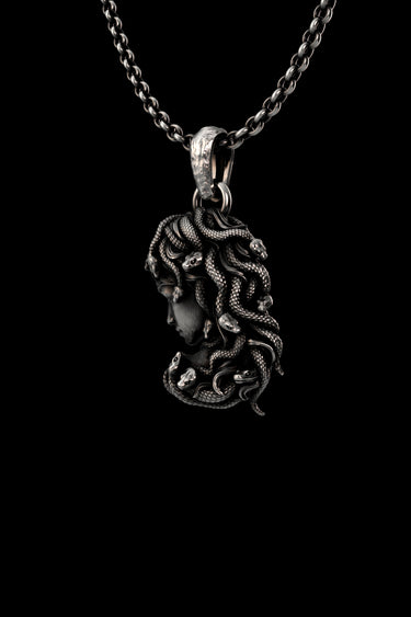 Silver Medusa Snake Hair Pendant
