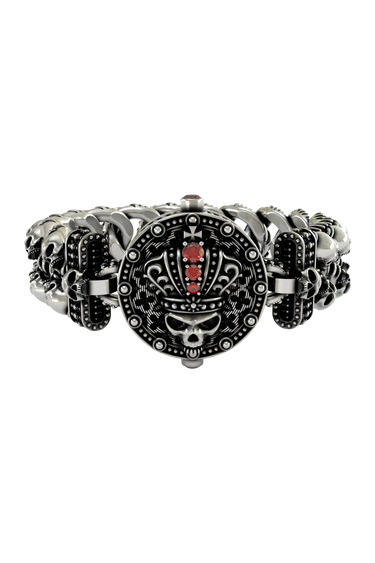 Silver Skull King Bracelet
