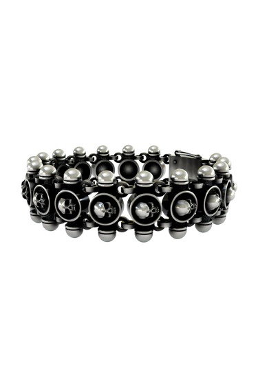 Silver Skull Army Bracelet