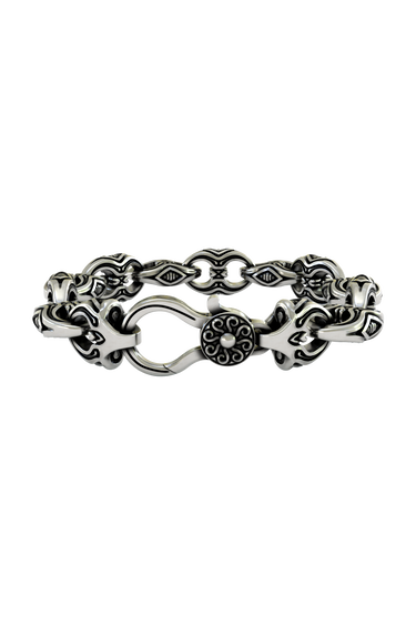 Silver Ornate Celtic Chain Bracelet