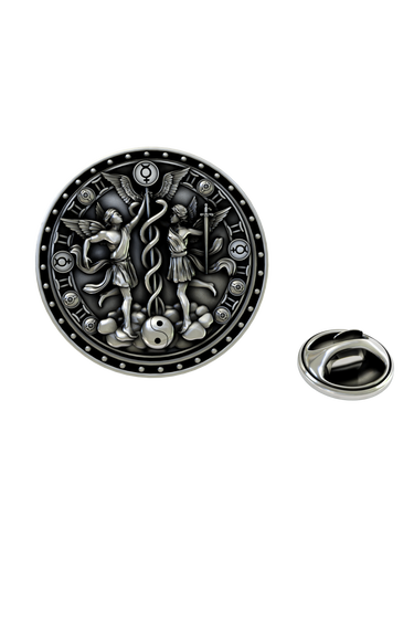 Silver Gemini Zodiac Lapel Pin