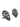 An extreme close-up of a Silver Gorilla Cufflink, emphasizing the intricate fur texture, polished teeth, and expert craftsmanship.