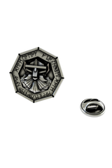 Back of the Dwarven Lapel Pin showing the pin post and the separate butterfly clutch backing.