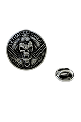 Back of the Lethal Threat Hot Rod Pin showing the pin post and the separate butterfly clutch backing.