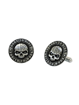 Back view of the Forced to Work 925 silver cufflinks, displaying the polished and reliable whale back closure.