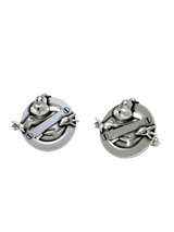 Back view of the Paranormal Expert 925 silver cufflinks, displaying the high-quality whale back toggle closure.