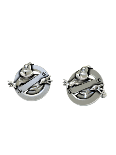 Back view of the Paranormal Expert 925 silver cufflinks, displaying the high-quality whale back toggle closure.