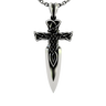 Celtic Dagger Pendant in 925 sterling silver, featuring a detailed Celtic knotwork hilt and a polished blade.