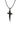Celtic Dagger Pendant shown on a model to demonstrate its size and proportions as a necklace.