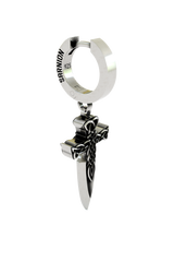 Celtic Sword Earring in 925 sterling silver worn as a bold statement of warrior heritage and fantasy style