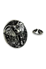 Close-up detail of the intricate, high-quality carvings on the Silver Elephant Lapel Pin.

