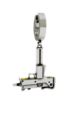 Close-up detail of the trigger, magazine, and barrel on the Uzi Rifle Earring, showing the fine craftsmanship